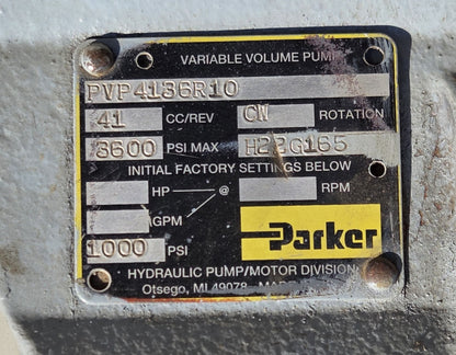 Parker PVP4136R10 Variable Volume Hydraulic Piston Pump 3600 PSI 41cc