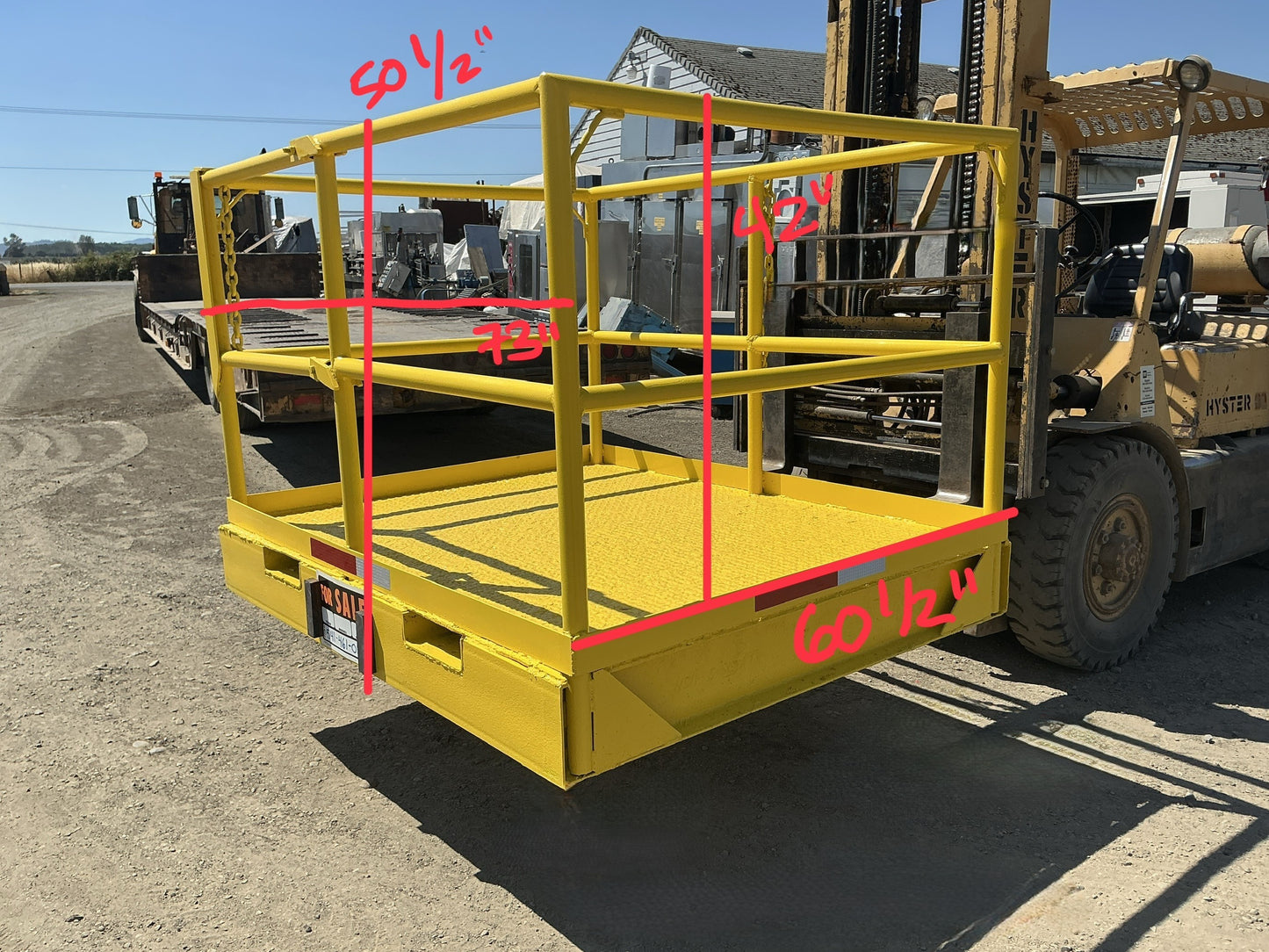 Industrial Steel Forklift Personnel Man Basket Platform with Fork Pockets