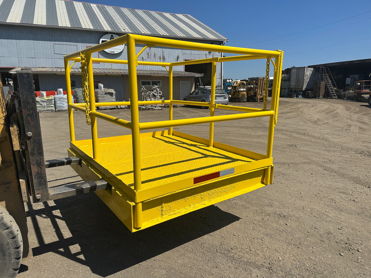 Industrial Steel Forklift Personnel Man Basket Platform with Fork Pockets