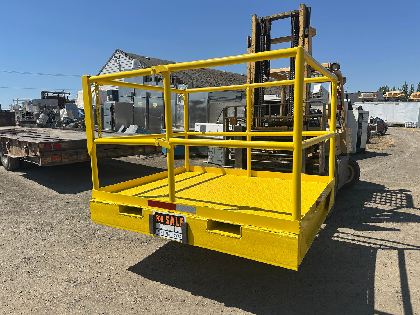 Industrial Steel Forklift Personnel Man Basket Platform with Fork Pockets