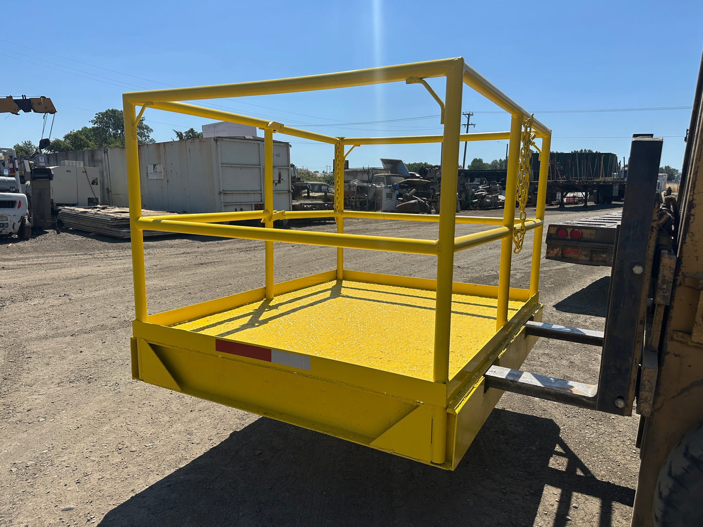 Industrial Steel Forklift Personnel Man Basket Platform with Fork Pockets