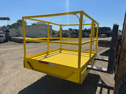Industrial Steel Forklift Personnel Man Basket Platform with Fork Pockets