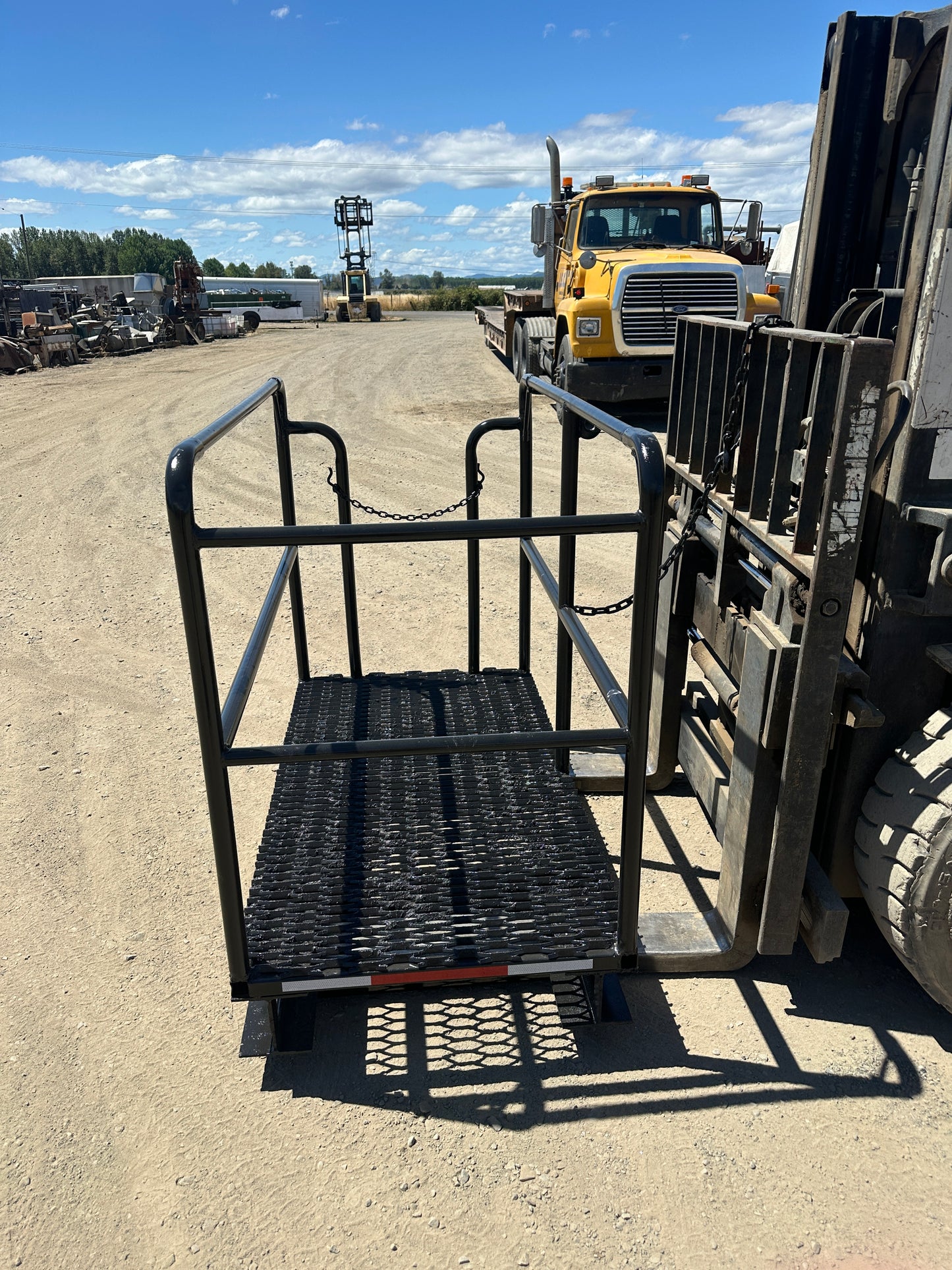 Forklift Mounted Man Basket Work Platform Cage