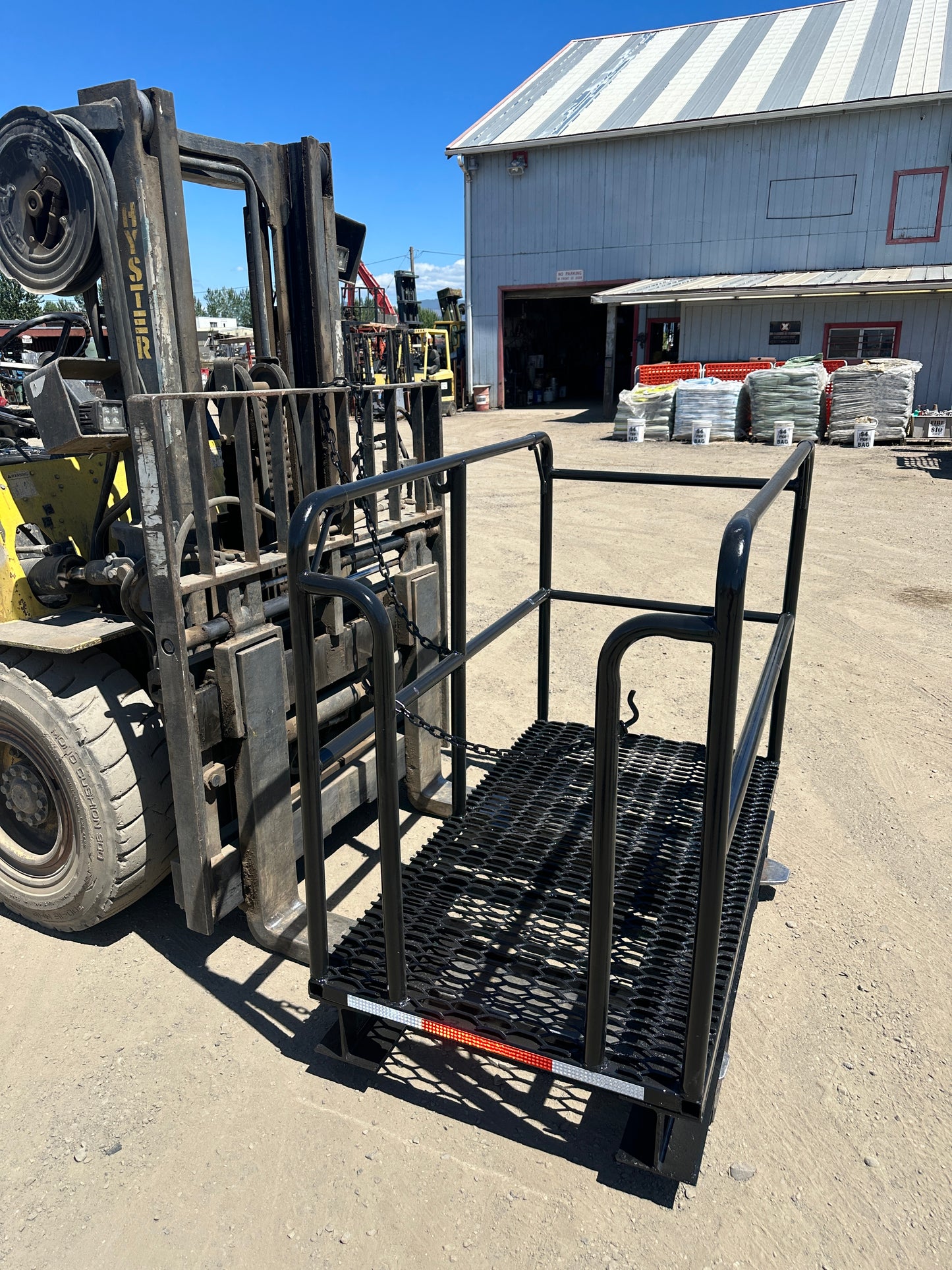 Forklift Mounted Man Basket Work Platform Cage