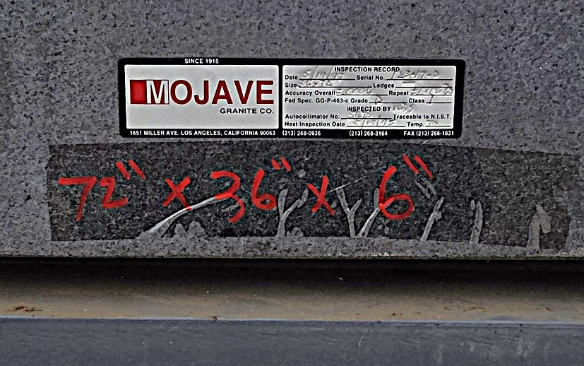 Heavy Duty Mojave Granite Layout Surface Plate & Stand