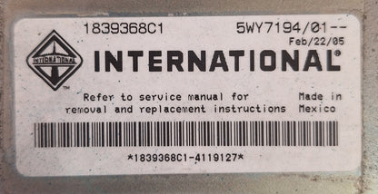 2003-10 International 1845117C6 Fuel Injection Control Module
