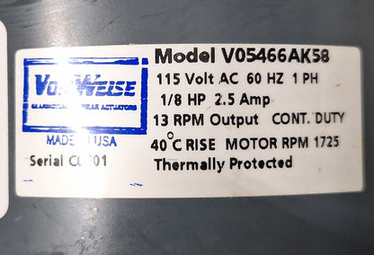 Von Weise V05466AK58 Follett Ice Machine Auger Motor