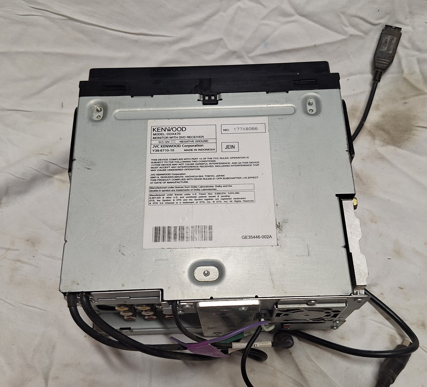 KENWOOD DDX375 CD DVD Deck USB AUX