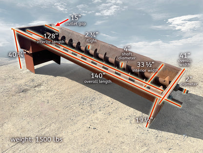 Heavy-Duty Dual Screw Auger Conveyor