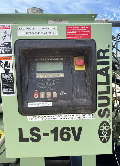 Sullair LS-16V 100 HP Rotary Screw Air Compressor Package