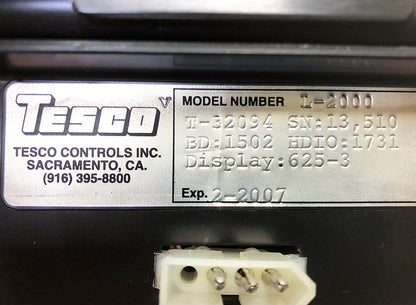 Tesco Controls L2000 PLC+ Operator Interface