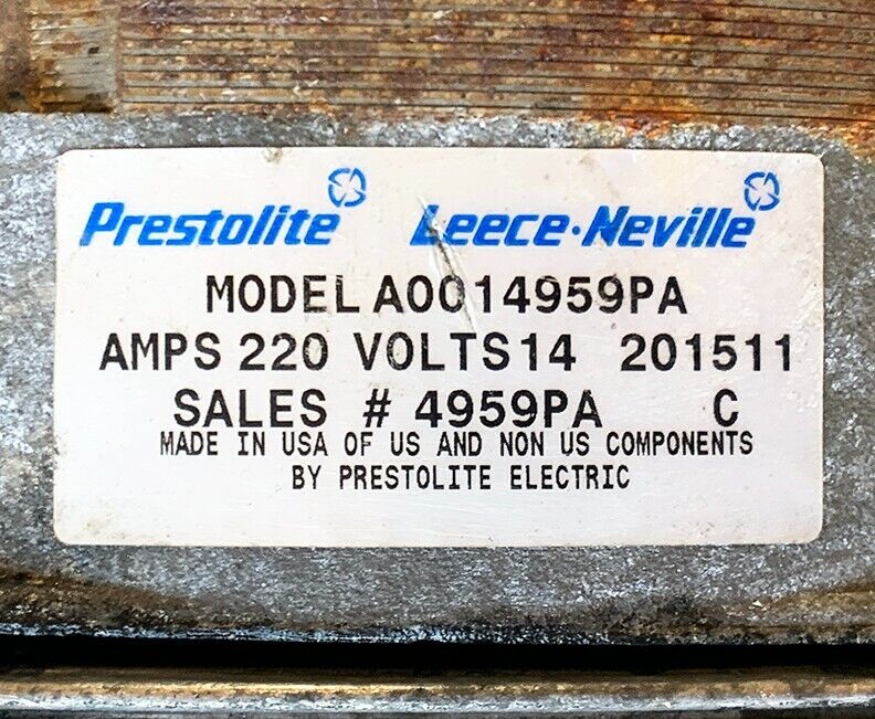 Prestolite Leece-Neville #A0014959PA Alternator