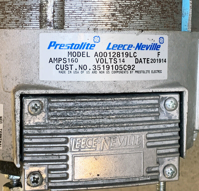 Prestolite Leece-Neville #A0012819LC Alternator