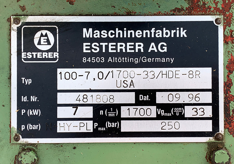 Esterer AG Hydraulic Unit