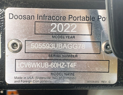 New ~ Doosan LCV6WKUB-60HZ-T4F Portable Lighting & Power