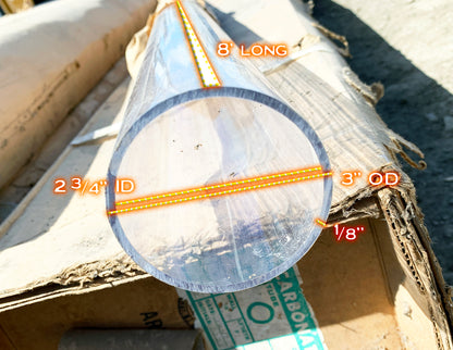 Food-Grade 8' Polycarbonate Tubing