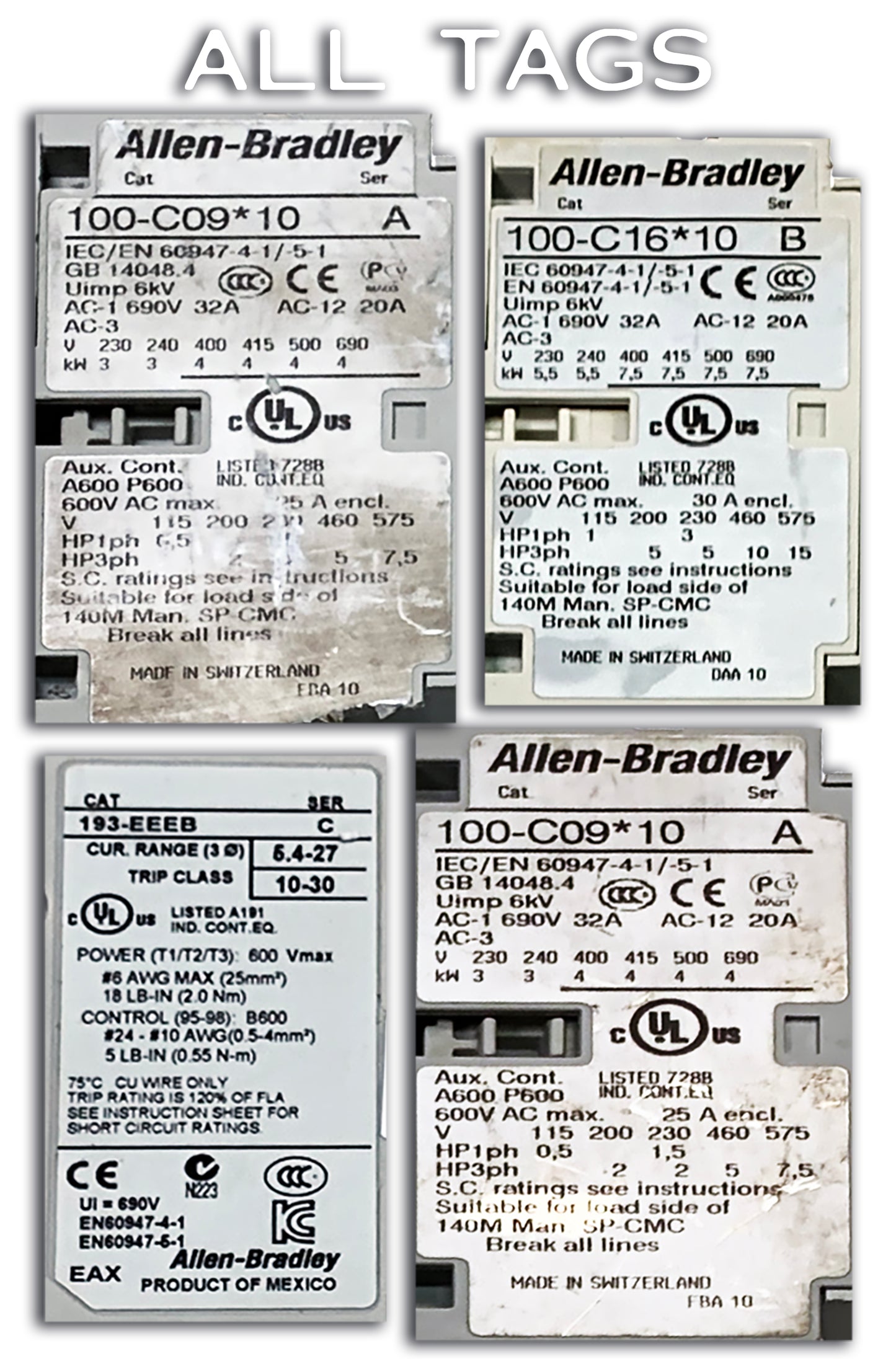 Allen-Bradley Overload Relay & Contactors