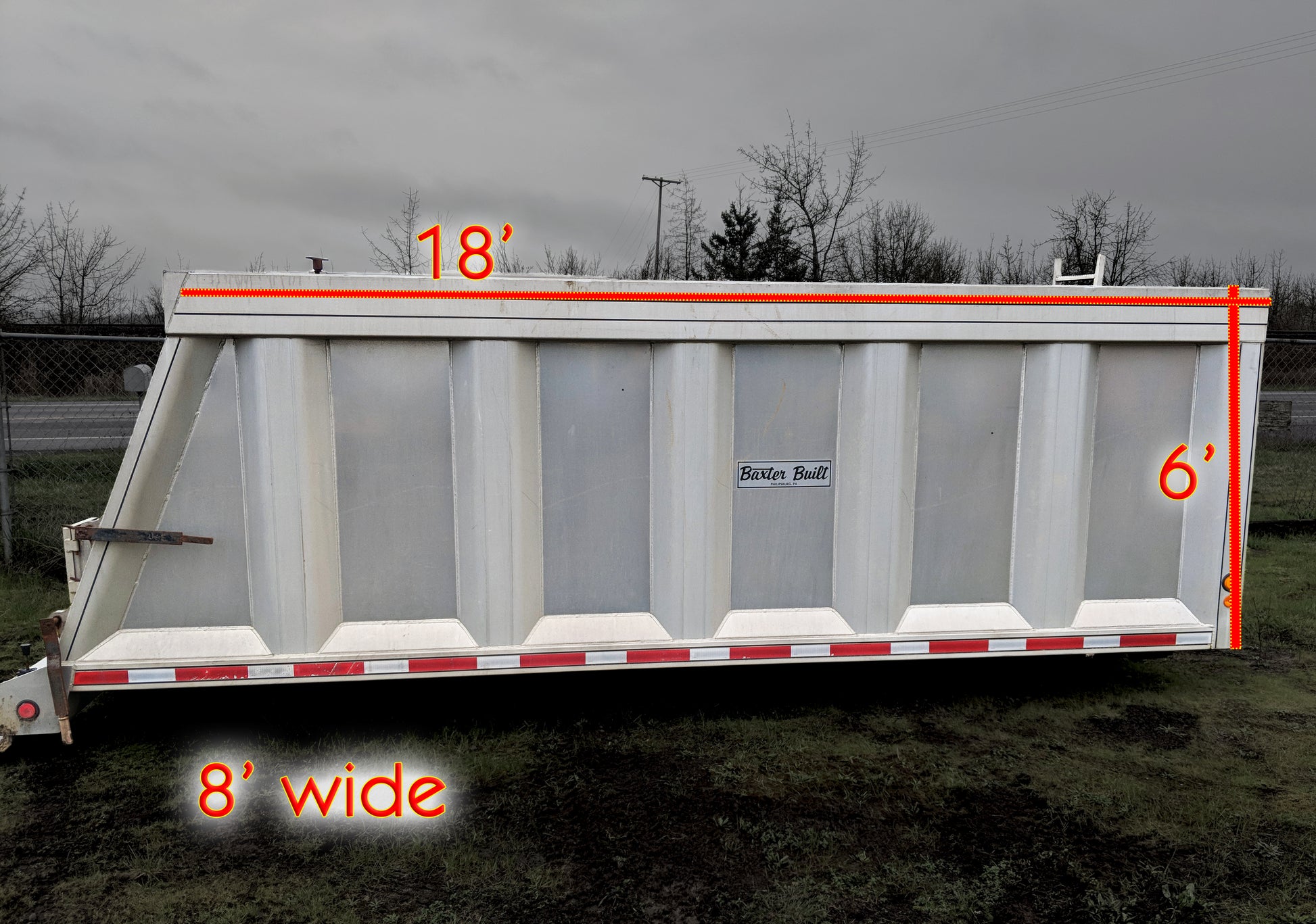 2007 baxter built fracking trailer